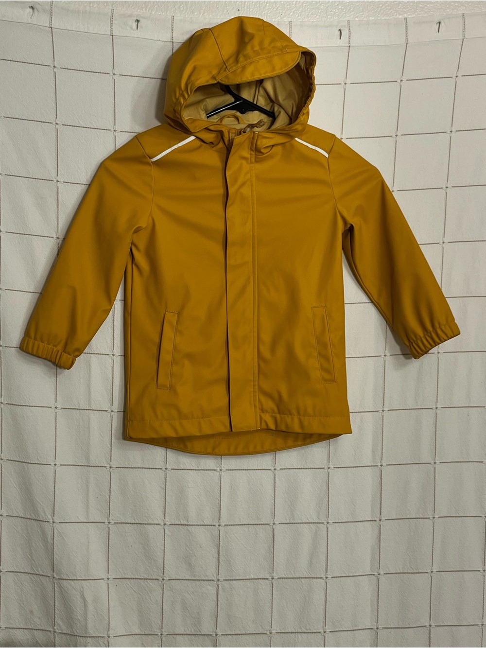 Kids' Waterproof Hooded Rain Jacket - Mustard Yellow Cat & Jack